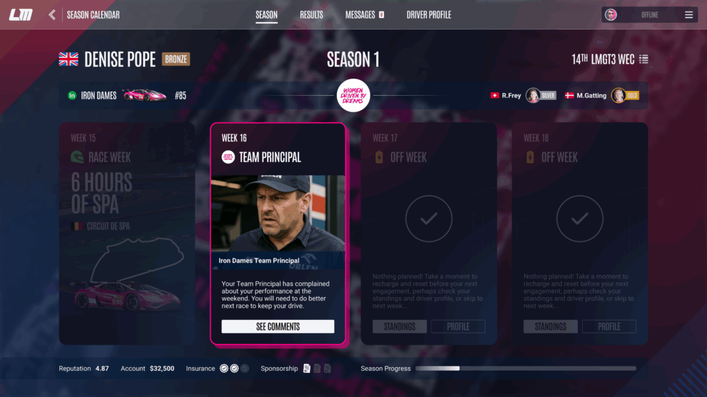 Career Mode Pre-Production Image